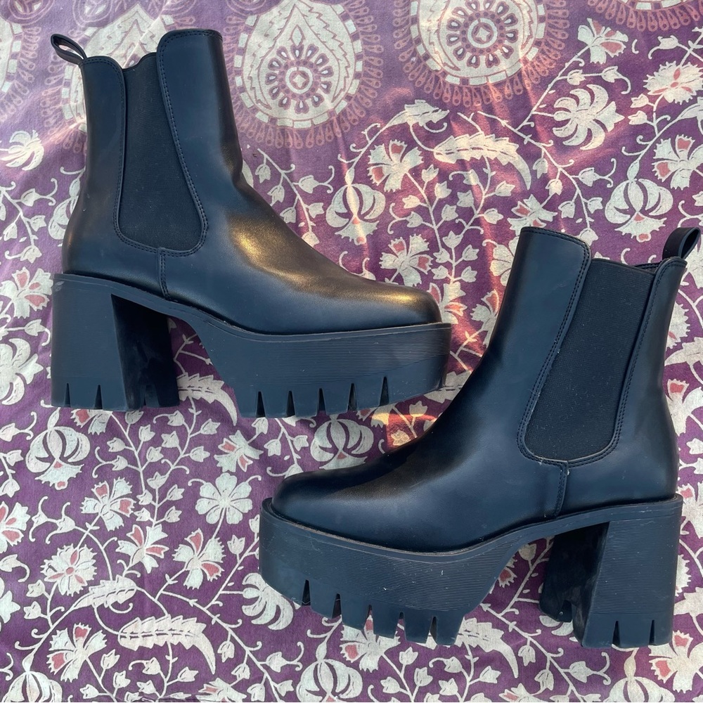 Chunky Heel Boot Madden Girl Steve Madden Kat Black